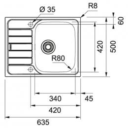 Мойка FRANKE SKL 611-63 101.0598.808: 2