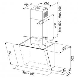 Вытяжка Franke SMART VERTICAL 2.0 FPJ 615 V BK/DG 330.0573.294: 2