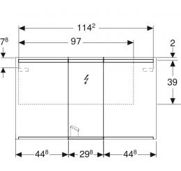 Зеркальный шкаф GEBERIT Option 500.207.00.1: 2