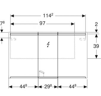 Зеркальный шкаф GEBERIT Option 500.207.00.1: 2