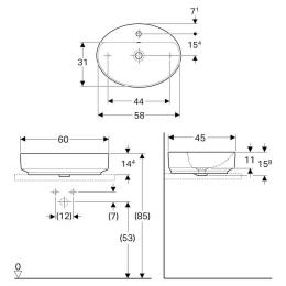 Умывальник GEBERIT VariForm 500.772.01.2: 3