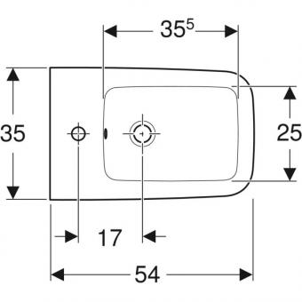 Биде подвесное GEBERIT iCon Square 231910000: 2