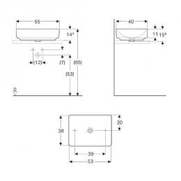 Умывальник GEBERIT VariForm 500.779.01.2: 3