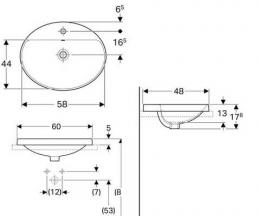 Умывальник GEBERIT VariForm 500.725.01.2: 2