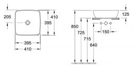 Умывальник VILLEROY&BOCH ARTIS 410 мм 41784101: 2