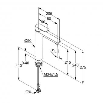 Смеситель для раковины KLUDI PURE&STYLE 402960575: 2