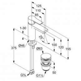 Смеситель для раковины KLUDI Zenta SL 482980565: 3