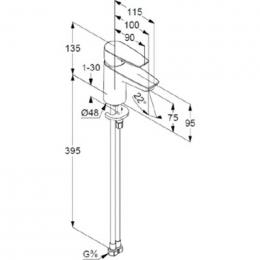 Смеситель для умывальника KLUDI Pure&Solid 340280575: 2