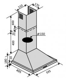 Вытяжка Ventolux LIDO 60 INOX (700): 4