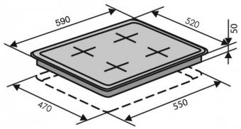 Варочная поверхность газовая VENTOLUX HSF640-H2G CEST (BK): 4