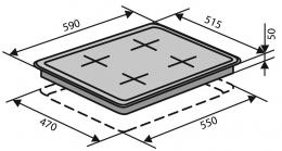 Варочная поверхность комбинированная VENTOLUX HSF631-A3G CS (BK): 5