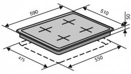 Варочная панель газовая VENTOLUX HG C7G CEST (BK): 4