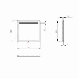 Зеркало SANWERK Лава "Калипсо" 70х65 ZL0000179: 2