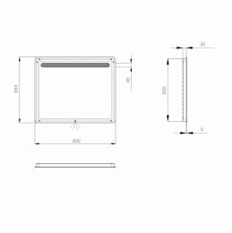 Зеркало SANWERK Лава "Калипсо" 80х65 ZL0000180: 2