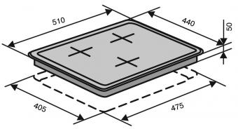 Варочная поверхность газовая VENTOLUX HSF430-S3G CEST (BK): 4