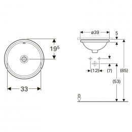 Умывальник GEBERIT VariForm 500.745.01.2: 2