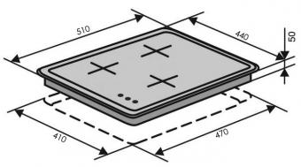 Варочная поверхность газовая VENTOLUX HG430-G3G CS (BK): 5