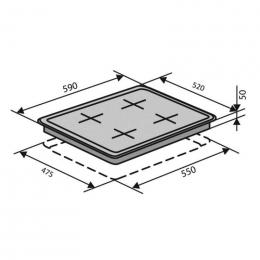 Варочная поверхность газовая Ventolux HG640 B2 S (BK): 2