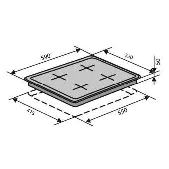 Варочная поверхность газовая Ventolux HG640 B2 S (BK): 2