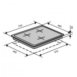 Варочная поверхность газовая VENTOLUX HSF430-S3G CEST (WH): 3