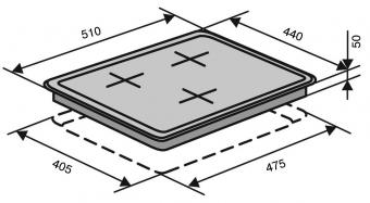 Варочная поверхность газовая VENTOLUX HSF430-S3G CEST (WH): 5