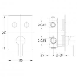 Смеситель для душа IMPRESE SMART CLICK ZMK101901201: 2