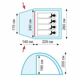 Палатка Tramp Bell 4 v2 (TRT-081): 2