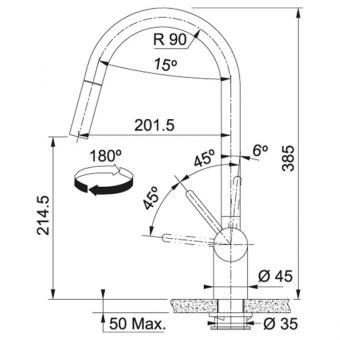 Смеситель для кухни FRANKE LEDA NEO 115.0590.047: 4