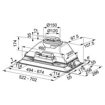 Вытяжка кухонная Franke INCA SMART FBI 525 XS 305.0599.507: 2