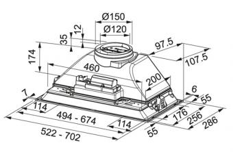 Вытяжка кухонная Franke INCA SMART FBI 525 XS HCS 305.0599.509: 2