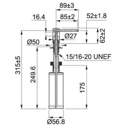 Дозатор жидкого мыла FRANKE COMFORT ваниль 119.0578.747: 2