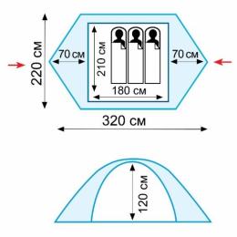 Палатка Tramp Scout 3 v2 (TRT-056): 3