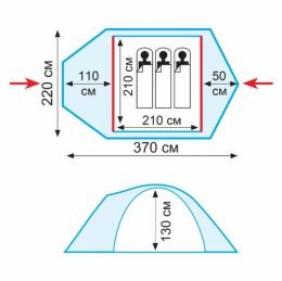 Палатка Tramp Stalker 3 v2 (TRT-076): 2