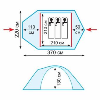 Палатка Tramp Stalker 3 v2 (TRT-076): 2