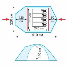 Палатка Tramp  Stalker 4 v2 (TRT-077): 2