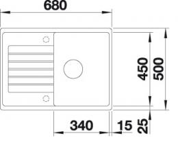 Мойка BLANCO ZIA 45S Compact черный 526009: 3