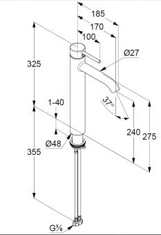 Смеситель для умывальника KLUDI BOZZ 382860576: 2