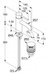 Смеситель для умывальника KLUDI BOZZ 382663976: 2