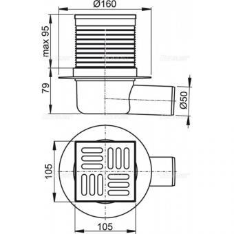 Сливной трап ALCA PLAST APV31: 3