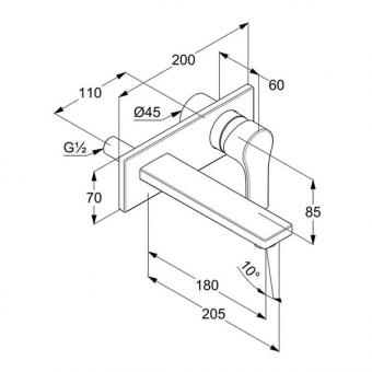 Смеситель для умывальника KLUDI ZENTA SL 482470565: 2