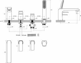 Смеситель для ванны RAVAK Flat FL 026.00 X070120: 3