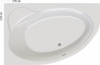 Ванна акриловая RAVAK ASYMMETRIC 170x100 левая C921000000: 1