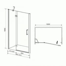 Дверь в нишу EGER 100x195 599-701(h): 2