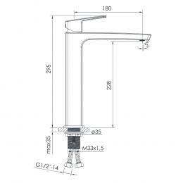 Смеситель для раковины IMPRESE GRAFIKY ZMK061901011: 2