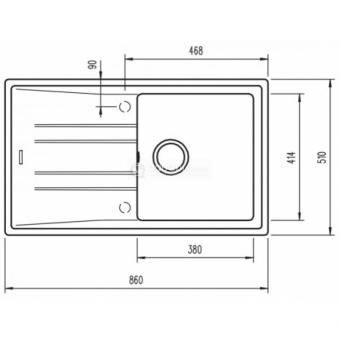 Мойка TEKA STONE 50 B-TG 1B 1D 115330017: 2