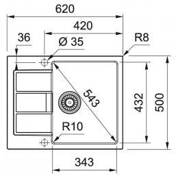 Мойка FRANKE S2D 611-62 белый 143.0627.382: 2