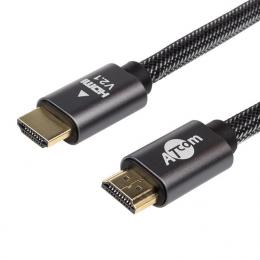 Кабель Atcom (AT23782) Premium HDMI-HDMI ver 2.1, 4К, 2м, Black, пакет: 1