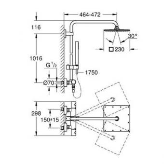 Душевая система GROHE EUPHORIA XXL System 230 26187000 (Showroom): 2