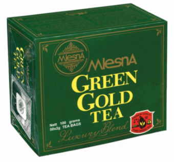 Чай MLesnA зелёный цейлонский Green Gold Грин Голд в пакетиках 200грм, 100шт  (02-032): 1