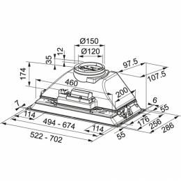 Вытяжка кухонная Franke INCA SMART FBI 705 GR 305.0599.533: 2